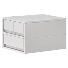 ONE HOUSE 麥樂 移動式直角抽屜置物收納櫃 A組 2抽1矮 OH-R118-1, 白色