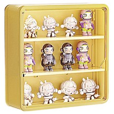 soonZAM 公仔用壁掛式收納展示盒 黃色, 1個