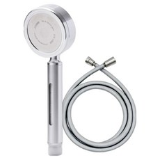 AQUADUO ALU13 鋁製過濾蓮蓬頭 大型 SF-165 + Pureflex 軟管 2m 套組, 銀色, 1套