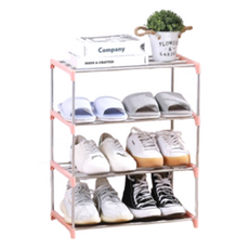 NEXOLAR 宿舍 租屋處 辦公室 玄關 簡易安裝鞋架 4層, 粉紅色, 1個