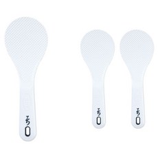 리빙패밀리 밥알이 붙지 않는 엠보싱 주걱 소 7.5 x 21 cm, 화이트, 3개