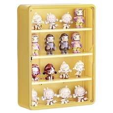 soonZAM 公仔用壁掛式收納展示盒 黃色, 1個