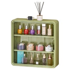 soonZAM 公仔用壁掛式收納展示盒 綠色, 1個