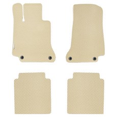 The Zone 壓花汽車腳踏墊 全套組 HE-103, 米色, 現代 Genesis G90 4人座 2021.12~