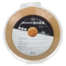 그린리빙 에어프라이어 종이호일 원형, 1개, 100개입, 20cm