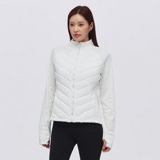 Elsso 女款高爾夫修身輕量防風鋪棉拼接拉鍊夾克