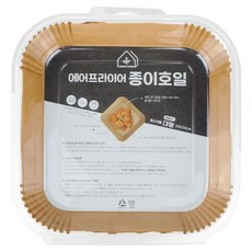 그린리빙 에어프라이어 종이호일 사각, 100개