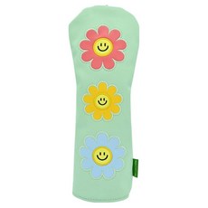 SEVEN HILLS 花朵高爾夫球道木桿桿頭套, 薄荷綠, 1個
