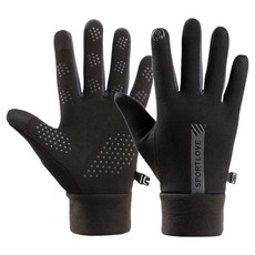 웰롯 여성용 방한 스키장갑 양손착용 세트, 블랙, 1세트