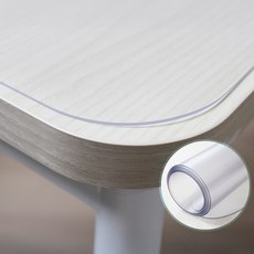 커버팩토리 프리미엄 PVC 테이블 책상 식탁 매트 1mm, 반투명, 1개, 가로 40cm x 세로 210cm x 모서리 라운드1.5cm