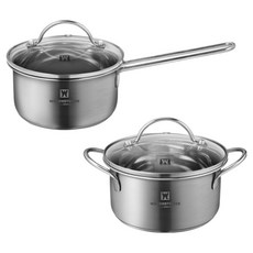 WAGENSTEIGER 電磁爐 IH 迷你鍋 2件組 2入, 單一顏色, 1套, 單柄鍋 14cm + 雙耳鍋 14cm