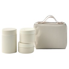 모던하우스 따뜻함이 오래가는 스텐304 보온도시락 3종 + 가방 세트, 1세트, 아이보리