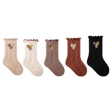 緹花花瓣襪5雙組