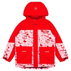 ICEBISCUIT 青少年用 IB 迷彩撞色滑雪鋪棉外套 IB34JP545