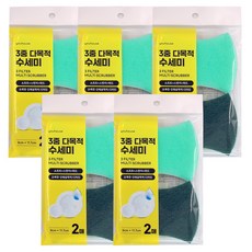 youhouse 三層多功能菜瓜布, 5個, 2入