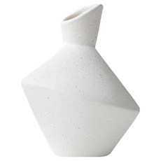 簡約圓形斜口裝飾花瓶 BRP1970, 白色