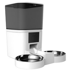 UTA 寵物餵食機 PW8, 雙碗 白色, 1個, 6L