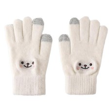 KIZTREE 兒童小熊針織觸控手指手套 雙手穿戴組 ST-147