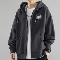 JTL 男款Today簡約時尚寬鬆連帽拉鍊外套