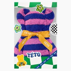 Teto 小熊版 Supima 毛巾 230g 棉紗, 條紋午夜, 1個