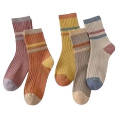 Aster 女款日常中筒襪5件組