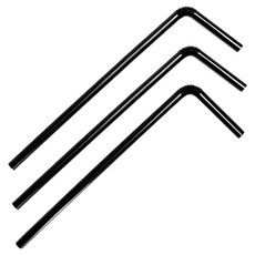 Happypack 可彎曲拋棄式吸管 黑色 7 x 210 mm, 400入, 5個