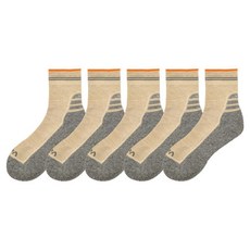 네파 여성용 듀얼 하이킹 쿠션 중목 양말, 베이지, 5개