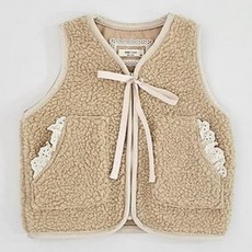 BEBENINE 毛絨荷葉邊背心