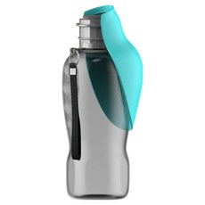 寵物星樂園 寵物外出飲水杯 樹葉款 800ml, 藍綠色, 1個