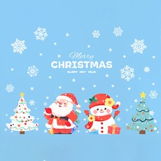 QLZHS 聖誕裝飾靜電玻璃貼, 聖誕雪人