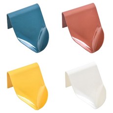 Hanbomnuri 黏貼式 咖啡廳 餐廳用 造型肥皂架 4件組, 混合顏色, 1套