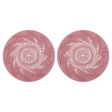 Hanbomnuri 浴室毛髮異物排水口過濾網 2入, 粉紅色