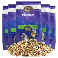 델리네이쳐 앵무새 메뉴 왕관 코뉴어 사료 24251, 800g, 5개