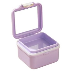 Happy Goods 便攜式矯正器假牙收納盒, 紫色, 1個