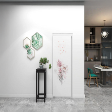 휘경일 북유럽 스타일 현관문 리폼 시트지, 꽃
