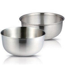 cookever COOK304 鋼盆2件組, 1套, 攪拌盆 + 瀝水盆