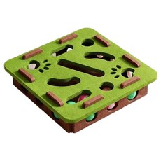 Underboss 貓咪拼圖毛氈迷宮玩具, 綠色, 1個