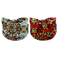 테이아 생동감 넘치는 컬러풀 패턴 아웃도어 스포츠 헤어밴드 2종 세트, 34번, 1세트