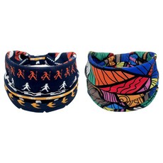 泰伊亞 充滿活力的繽紛圖案戶外運動髮帶 2件組, 2號, 1套