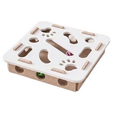 언더보스 고양이 퍼즐 펠트 미로 장난감, 카멜, 1개