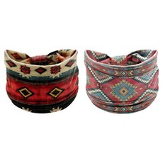 테이아 생동감 넘치는 컬러풀 패턴 아웃도어 스포츠 헤어밴드 2종 세트, 57번, 1세트