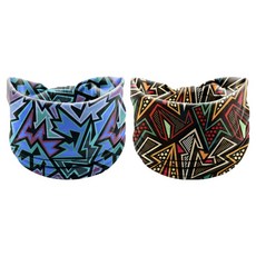 테이아 생동감 넘치는 컬러풀 패턴 아웃도어 스포츠 헤어밴드 2종 세트, 25번, 1세트