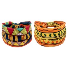 泰伊亞 充滿活力的繽紛圖案戶外運動髮帶 2件組, 1號, 1套