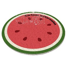 韓本努裡 防滑浴室用圓形淋浴墊 40cm, 西瓜, 1個