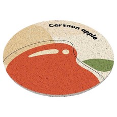 Hanbomnuri 防滑浴室用圓形淋浴墊, 蘋果, 1個