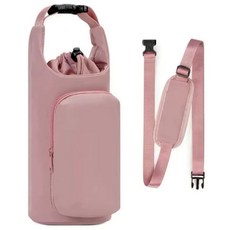 bebehome 居家生活 兩用設計可背可提輕量雙層保溫保冰水壺袋, 經典粉, 1個