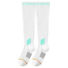 미브 통기성이 좋은 종아리 압박 스포츠 양말, 화이트, 1개