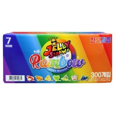 JELLY STRAWS 彩虹果凍吸管 300入, 5.79kg, 1個