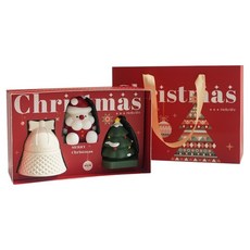 Couselect 聖誕香氛蠟燭禮盒, 混和顏色, 英國梨小蒼蘭 + 北國雪松