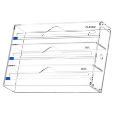 A&R 亞克力保鮮膜收納盒壁掛式 3層, 透明色, 1個